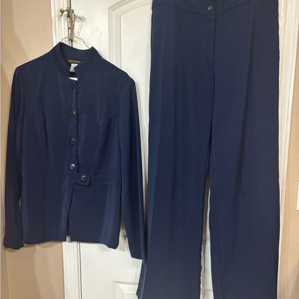 Metrostyle Classic Navy Pantsuit